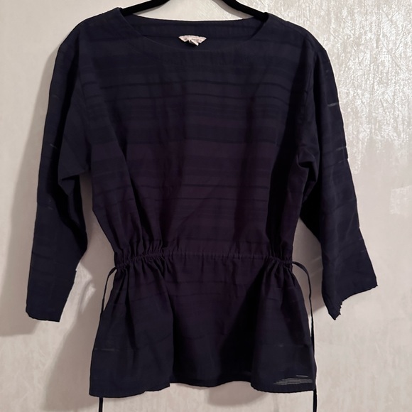 Gap Navy blue gathered waist blouse - Picture 1 of 3